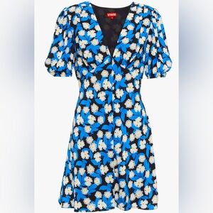 🆕🔖 Staud ✨ Mini Milla Dress ✨White Acid Floral Print ✨ Size 14 ✨ NWT!!